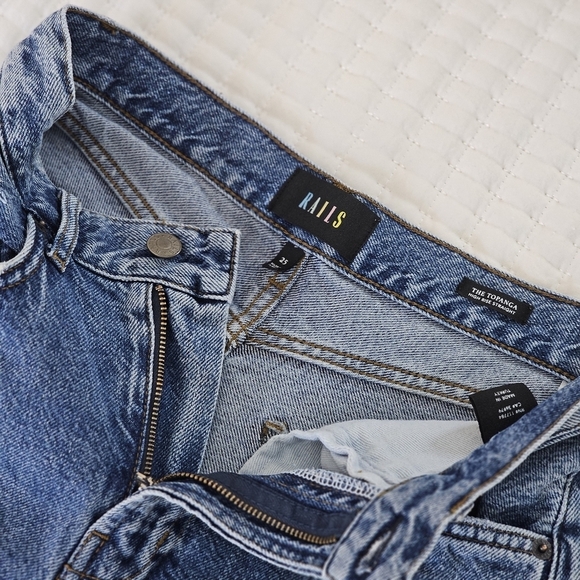 Rails The Topanga High-Rise Straight Jeans in Zypher Blue, Size 25 - Picture 9 of 11